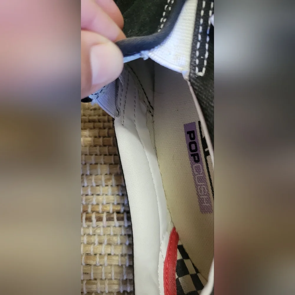 Vans Skate Slip-On Shoes Black/White PopCush Suede/Canvas 5.5 EUC - Picture 8 of 10